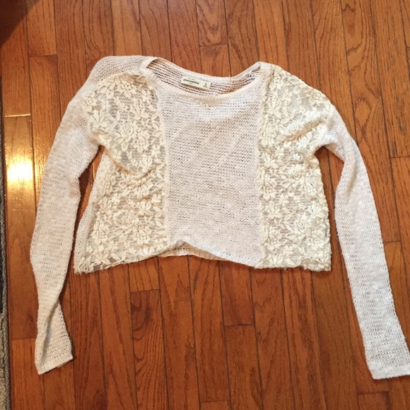 White Abercrombie Kids Lightweight Sweater