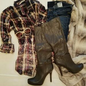 ***SOLD*** Brown Knee High Boots (Florency)