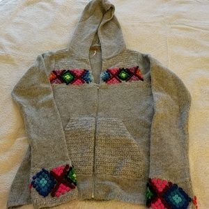 Free People zip/hooded sweater
