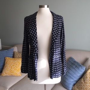ASOS Navy Patterned Drapey Blazer ASOS Navy Patterned Drapey Blazer