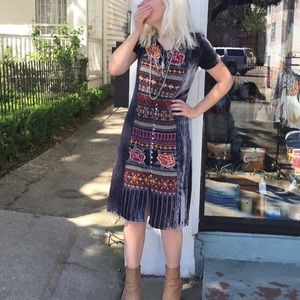 Rebekah Velvet Button Down Djellaba Dress by JWLA