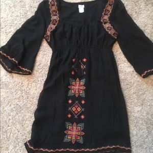 Black and orange dress