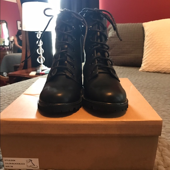 Urban Outfitters black combat boots