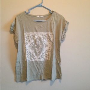 Khaki graphic tee