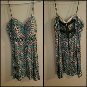 Material Girl Blue Mini Dress