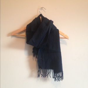 100% wool navy scarf