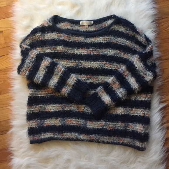 Tops - WORN ONCE Lumière Fuzzy & Cozy Striped Sweater