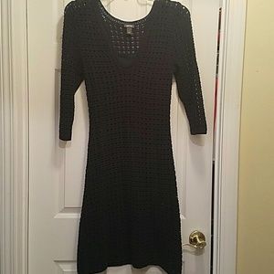 Navy blue crochet dress