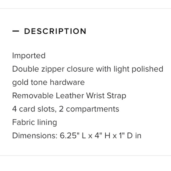 Coach® Leather double zipper wristlet/phone case - Picture 3 of 3