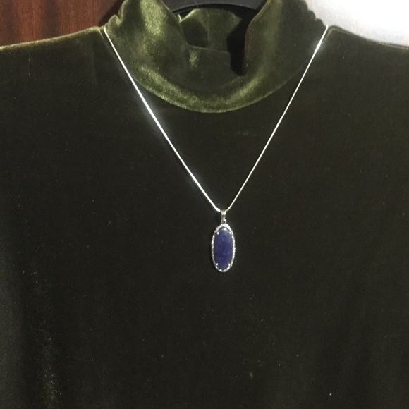 Sterling and dyed jade necklace