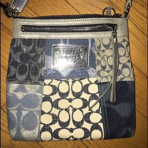 Coach Poppy Denim Patchwork Crossbody