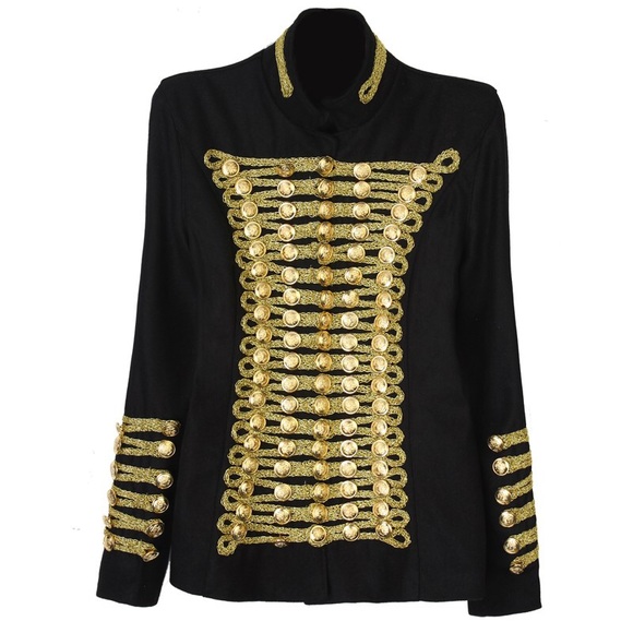 Black and gold  military style  jacket