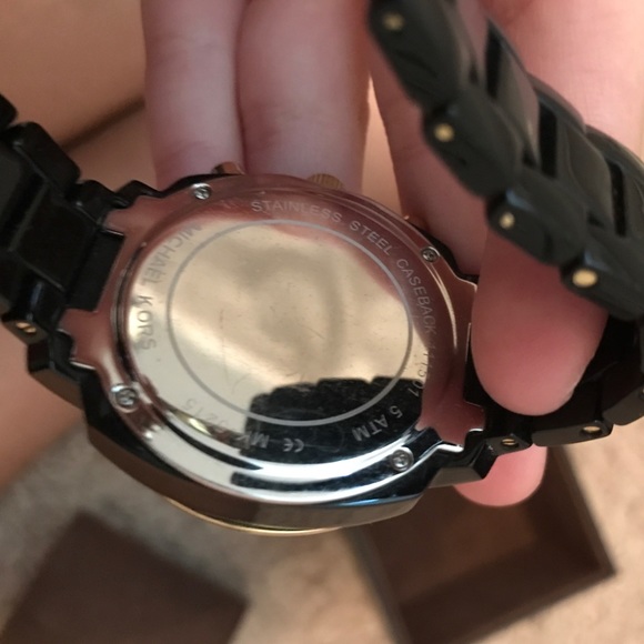 Black and Gold Michael Kors Watch