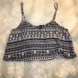 Forever 21 tribal print crop top