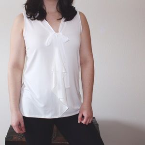 self-tie ruffle tank