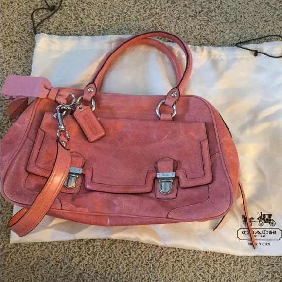 Coach pink cross body or handbag. Authentic.