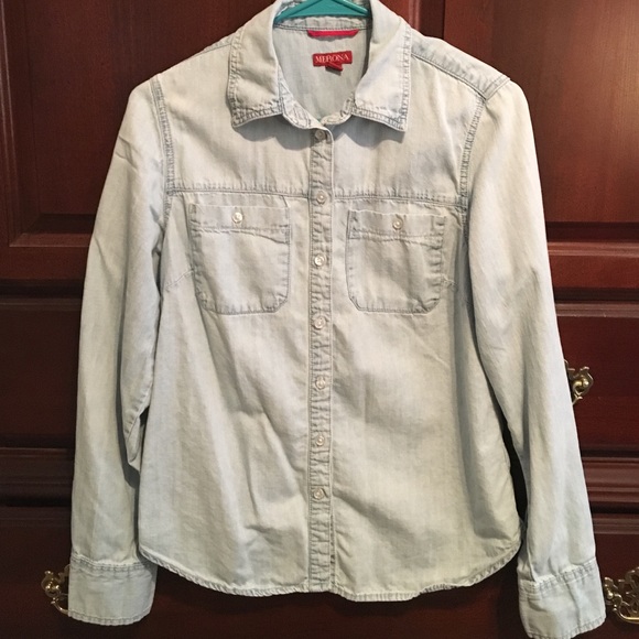 Chambray long sleeved top