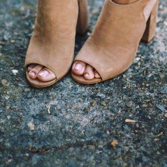 peep toe booties low heel