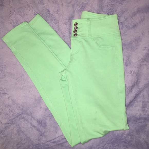 Mint Green Skinny Pants