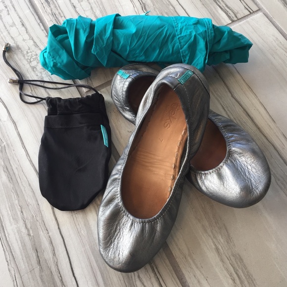Tieks, Metallic Gray.