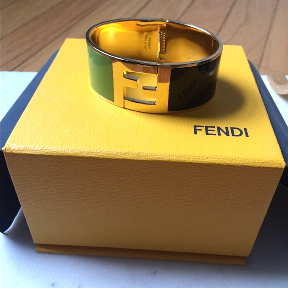 Fendi enamel cuff bracelet
