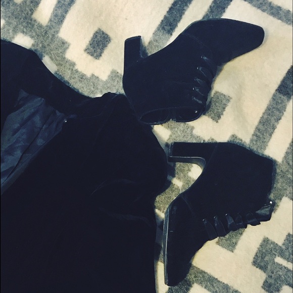 Practical Magic Velvet Ankle Boots