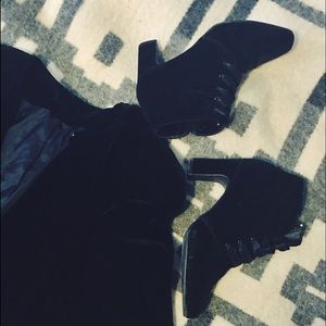 Practical Magic Velvet Ankle Boots