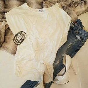 Cream Express Ruched Waist Dolman