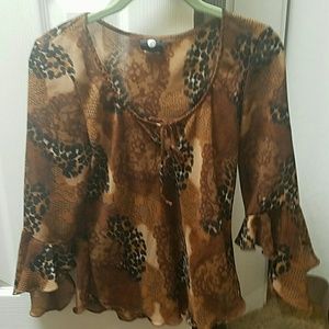 Animal and designed blouse