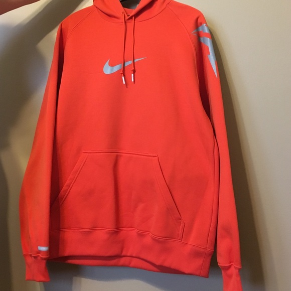 orange nike sweatshirt men's size medium