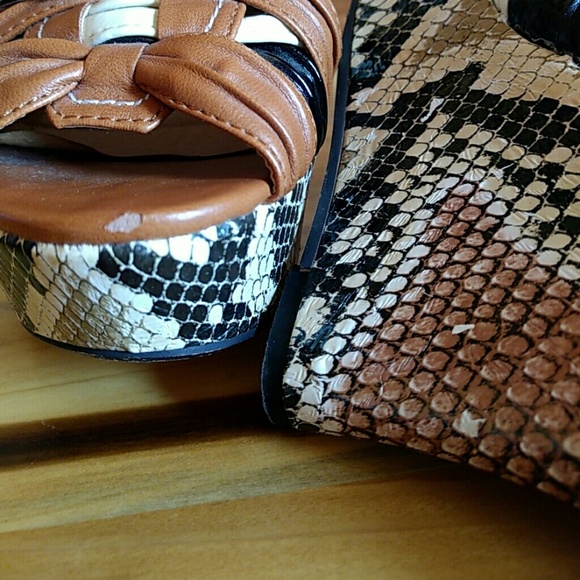 Patent leather snake print wedge! - Picture 3 of 4