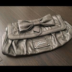 Cute silver grey clutch from GUESS