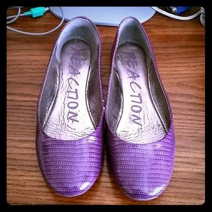 Purple Snakeskin flats from Kenneth Cole Reaction