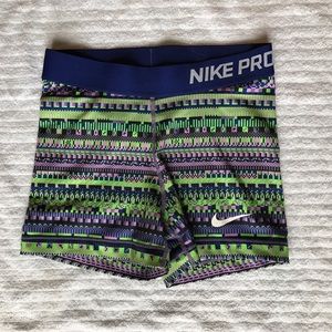Nike pro dri fit 8 bit 3 inch compression shorts