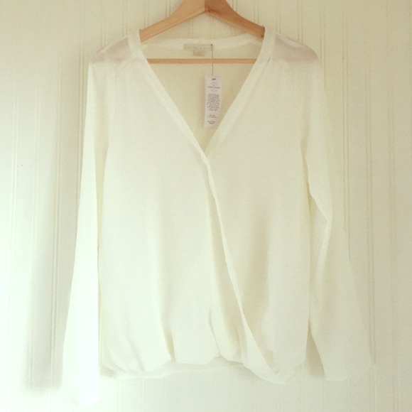 Cooper & Ella white blouse with bead detail