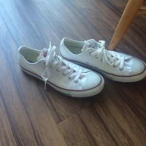 White Converse All Stars women's 9.5/men's 7.5