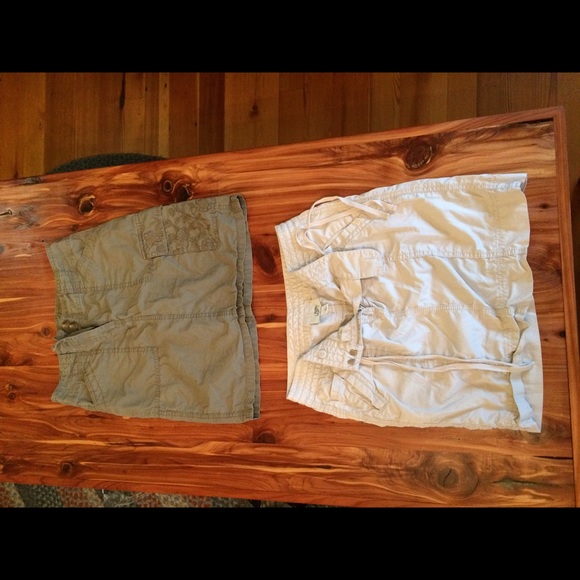 Two size 0 LOFT and Ann Taylor cargo skirts