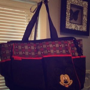 Mickey Mouse diaper bag.