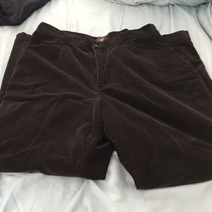 Black corduroy pants