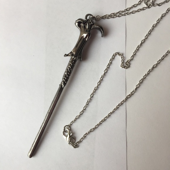 Silver Lord Voldemort Magic Wand Necklace (P1) - Picture 2 of 3