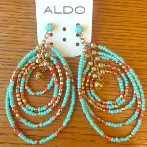 Beaded hoop earrings