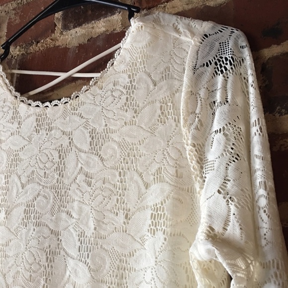 White Floral Lace Dress