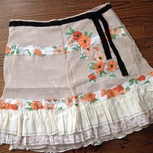 Free People Cotton and Silk Skirt