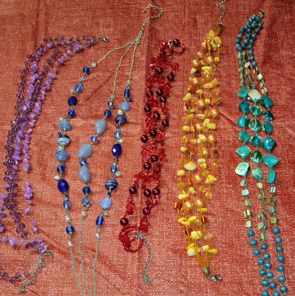 Jewel tones necklaces
