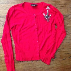 Living Dead Souls Rockabilly Anchor Cardigan