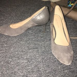 Tommy Hilfiger Grey Suede Kitten Heels