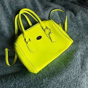 Neon Yellow NWT Coach Handbag