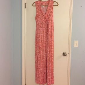 Maternity maxi dress - peach