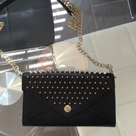 Rebecca minkoff black & gold clutch - Picture 2 of 4