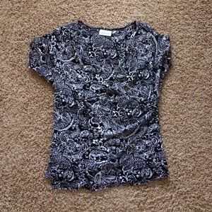 Avenue faux wrap shirt